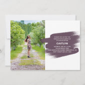 Abstrakte Paint Strokes 2025 Foto Graduation Party Einladung (Rückseite)