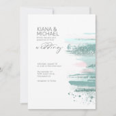 Abstrakte Paint Strokes Wedding Aquamarin ID886 (Vorderseite)