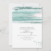 Abstrakte Paint Strokes Wedding Aquamarin V2 ID886 (Vorderseite)