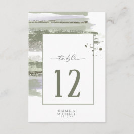 Abstrakte Paint Strokes Wedding Table ID886 Einladung