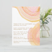 Abstrakte Paint Swirt Engagement Party Einladung (Stehend Vorderseite)