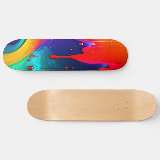 Abstrakte Paint Tropfen Skateboard (Horizontal)