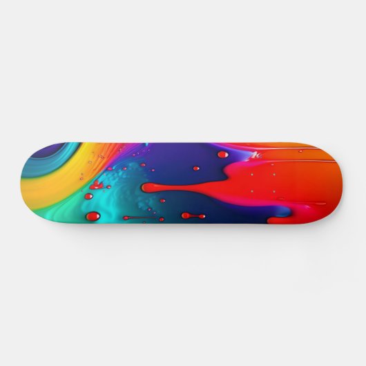 Abstrakte Paint Tropfen Skateboard (Horizontal)