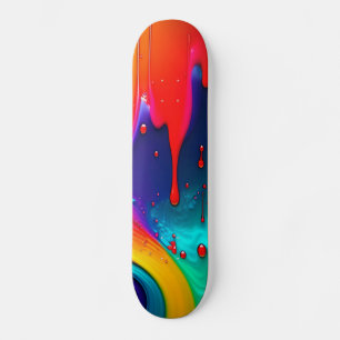 Abstrakte Paint Tropfen Skateboard