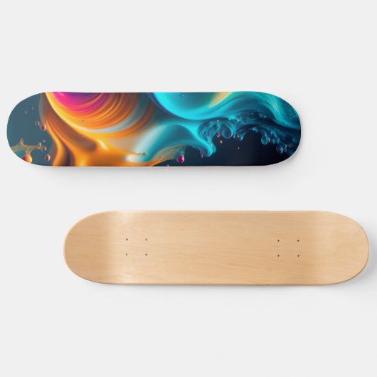 Abstrakte Paint Tropfen Skateboard (Horizontal)
