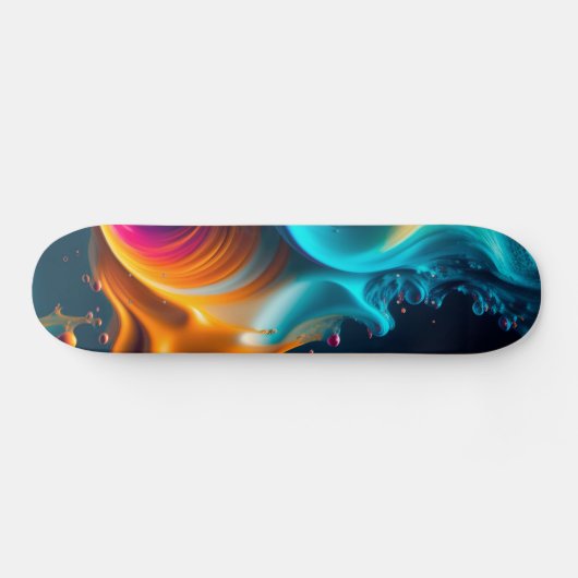 Abstrakte Paint Tropfen Skateboard (Horizontal)