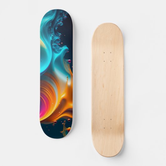 Abstrakte Paint Tropfen Skateboard (Vorderseite)