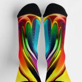 Abstrakte Paint-Wirbel mit Splash auf Black Socken (Oben)