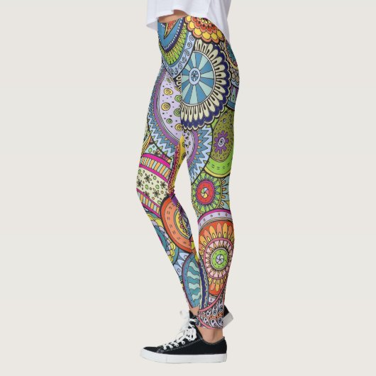 Abstrakte Paisleys Muster Leggings (Links)