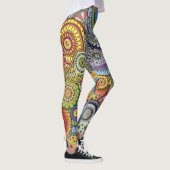 Abstrakte Paisleys Muster Leggings (Rechts)