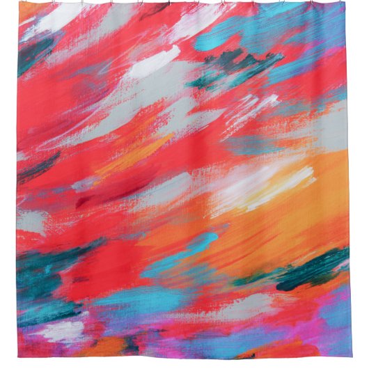 Abstrakte Palette Akrylarmatur | Duschvorhang (Vorderseite)