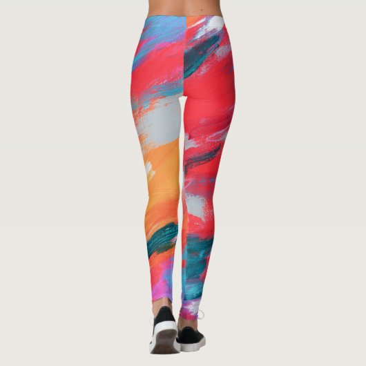 Abstrakte Palette Akrylarmatur | Leggings (Rückseite)