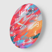 Abstrakte Palette Akrylarmatur | Wall-Uhr Große Wanduhr (Winkel)