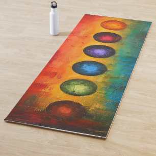 Abstrakte Palettenmesser-Chakra-Energie-Yogamatte Yogamatte