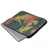 Abstrakte Palmblatt-Laptop-Hülse Laptopschutzhülle (Vorne Knopf)