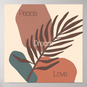 Abstrakte Palmblatt minimalistische Kunst individu Poster