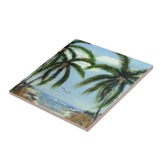 Abstrakte Palmen Fliese (Seite)