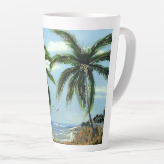 Abstrakte Palmen Milchtasse (Rechte Ecke)