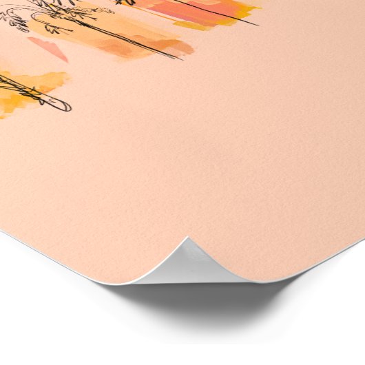 Abstrakte Palmen Poster (Ecke)