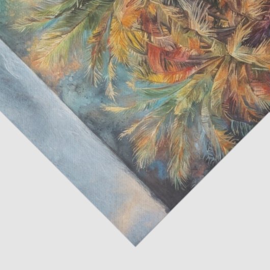 Abstrakte Palmen Strand Decoupage Seidenpapier (Ausschnitt)