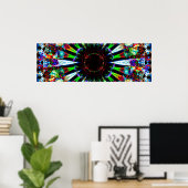 Abstrakte Panoramakunst Poster (Heimbüro)