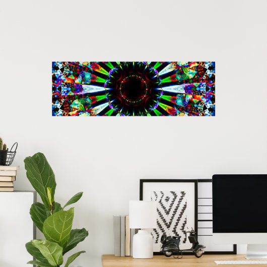 Abstrakte Panoramakunst Poster (Heimbüro)