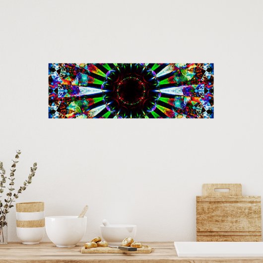 Abstrakte Panoramakunst Poster (Küche)