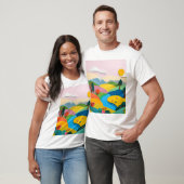 Abstrakte Papierbandlandschaft T-Shirt (Unisex)