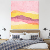 Abstrakte Papierlandschaft in warmen Farbtönen Leinwanddruck (Insitu (Schlafzimmer))