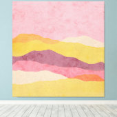 Abstrakte Papierlandschaft in warmen Farbtönen Leinwanddruck (Insitu (Holzboden))