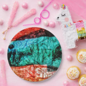 Abstrakte Papierplatte aus gerecycelt Kunststoff Pappteller (Party)