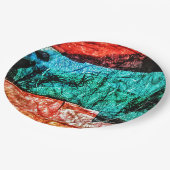 Abstrakte Papierplatte aus gerecycelt Kunststoff Pappteller (Schrägansicht)