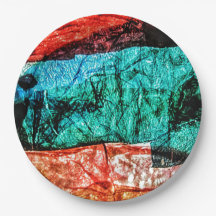 Abstrakte Papierplatte aus gerecycelt Kunststoff