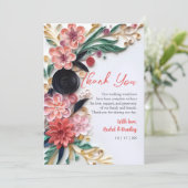 Abstrakte Papierquilling Blumengrün Dankeskarte (Stehend Vorderseite)