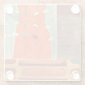 Abstrakte Parade der Eier durch Heidekraut J Vess Glasuntersetzer (Rückseite)