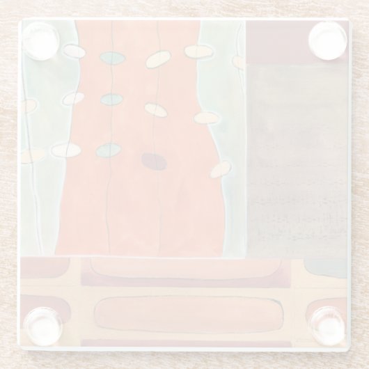 Abstrakte Parade der Eier durch Heidekraut J Vess Glasuntersetzer (Rückseite)