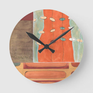 Abstrakte Parade der Eier durch Heidekraut J Vess Runde Wanduhr