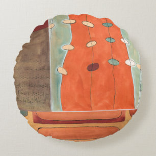 Abstrakte Parade der Eier durch Heidekraut J Vess Rundes Kissen