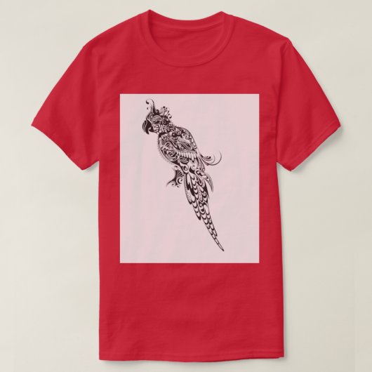 Abstrakte Parrot-Silhouette T-Shirt (Design vorne)