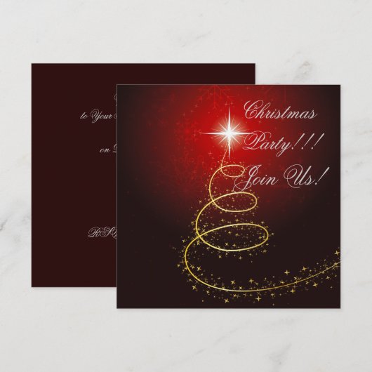 Abstrakte Party Einladung (Vorne/Hinten)