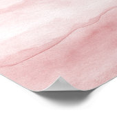 Abstrakte Pasta Pink Ombre Wasserfarben Art Poster (Ecke)