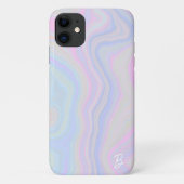 Abstrakte Pastel Agate Personalisiert Phone Case (Rückseite)