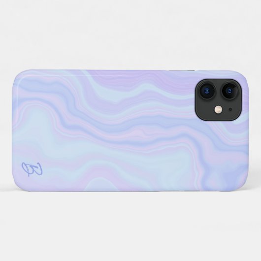 Abstrakte Pastel Agate Personalisiert Phone Case (Rückseite (Horizontal))