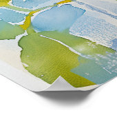 Abstrakte Pastel-Blätter Poster (Ecke)