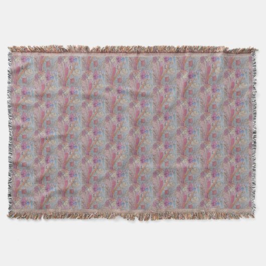 Abstrakte Pastel Blumenwirbel Blanket Decke (Vorderseite)