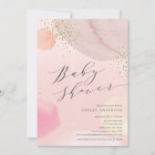 Abstrakte Pastel Circles Girl Baby Dusche Einladung (Vorderseite)