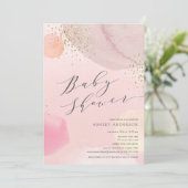 Abstrakte Pastel Circles Girl Baby Dusche Einladung (Stehend Vorderseite)