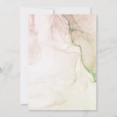 Abstrakte Pastel Dusky Pink Grüne Süße 16 Geburtst Einladung (Rückseite)