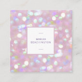 *~* Abstrakte Pastel Dusty Rose Lavender Bokeh Dot Quadratische Visitenkarte (Vorderseite)