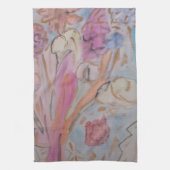 Abstrakte Pastel Floral Teetuch Geschirrtuch (Vertikal)